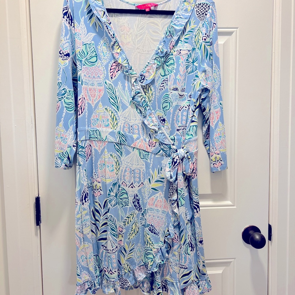 Lilly Pulitzer Jessalynne Romper Lapis Lantern Blue XL